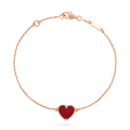 Van Cleef & Arpels HEART CARNELIAN PINK GOLD BRACELET