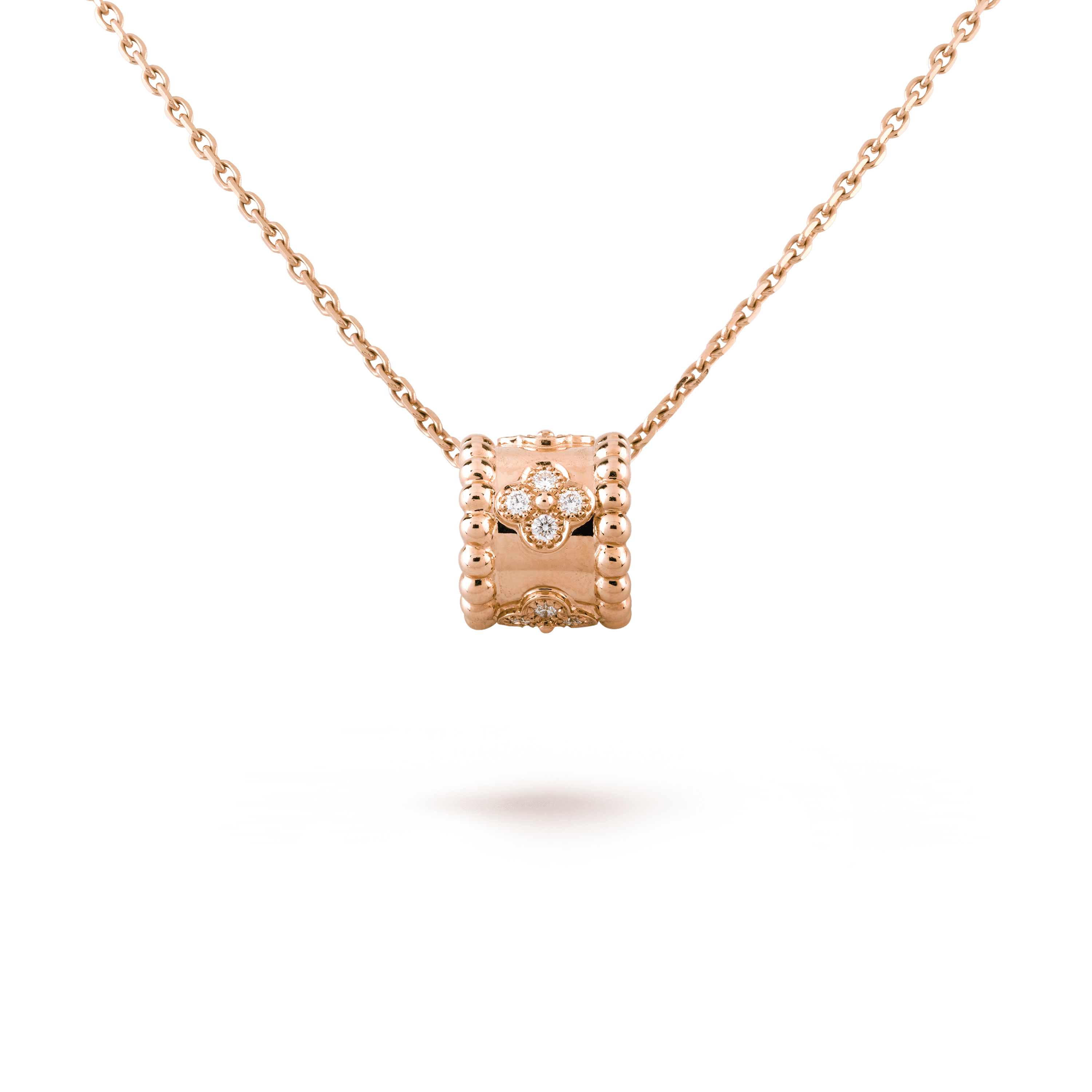 Van Cleef & Arpels PERLEE PEDANT PINK GOLD NECKLACE