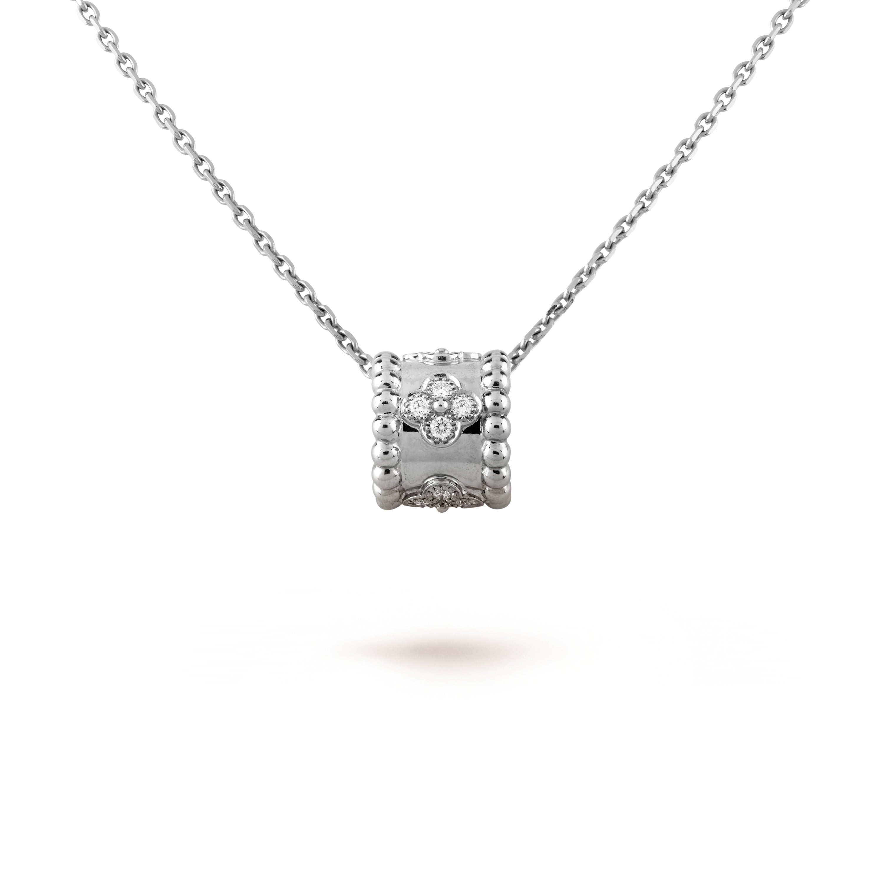 Van Cleef & Arpels PERLEE PEDANT SIVLER DIAMOND NECKLACE