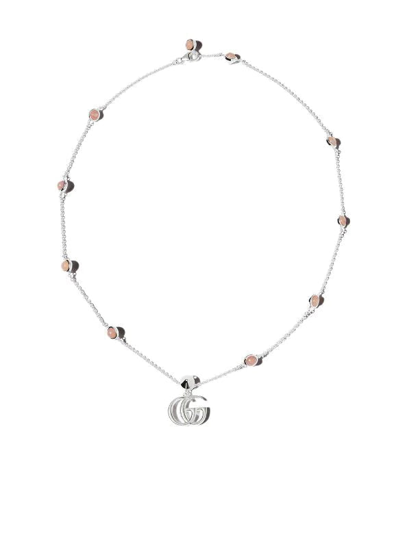 GUCCI DOUBLE G MOTHER-OF-PEARL NECKLACE