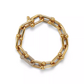 TIFFANY HARDWEAR LARGE LINK GOLD DIAMOND BRACELET