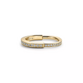 TIFFANY LOCK RING GOLD DIAMOND PAVED