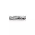 TIFFANY ROPE TWO-ROW SILVER DIAMOND RING