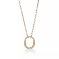TIFFANY LOCK NECKLACE MEDIUM PENDANT GOLD PAVED DIAMONDS