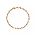 TIFFANY HARDWEAR MICRO LINK 44 MOTIF GOLD BRACELET