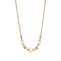 TIFFANY LINK NECKLACE GOLD WITH FRESHWATER PEARLS