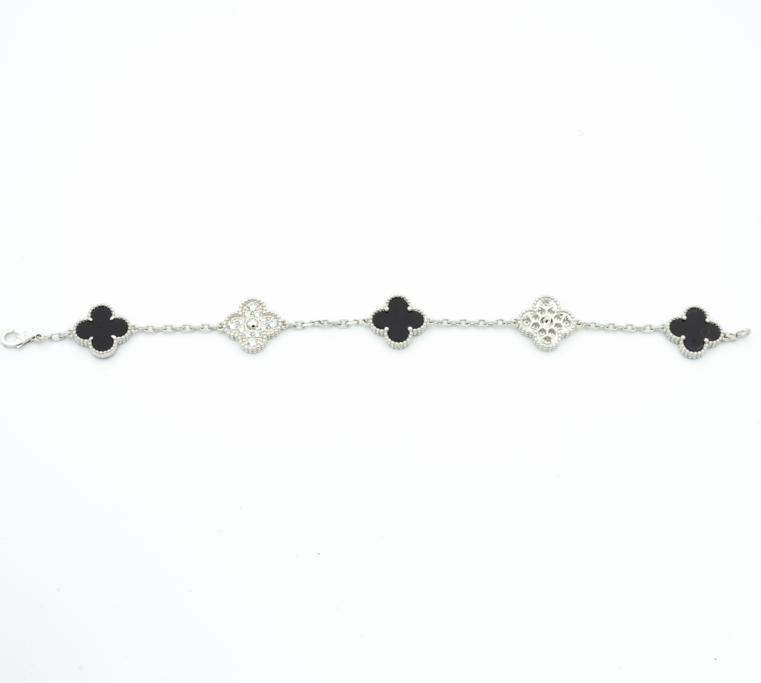Van Cleef & Arpels CLOVER BRACELET 5 MOTIF ONYXS DIAMOND