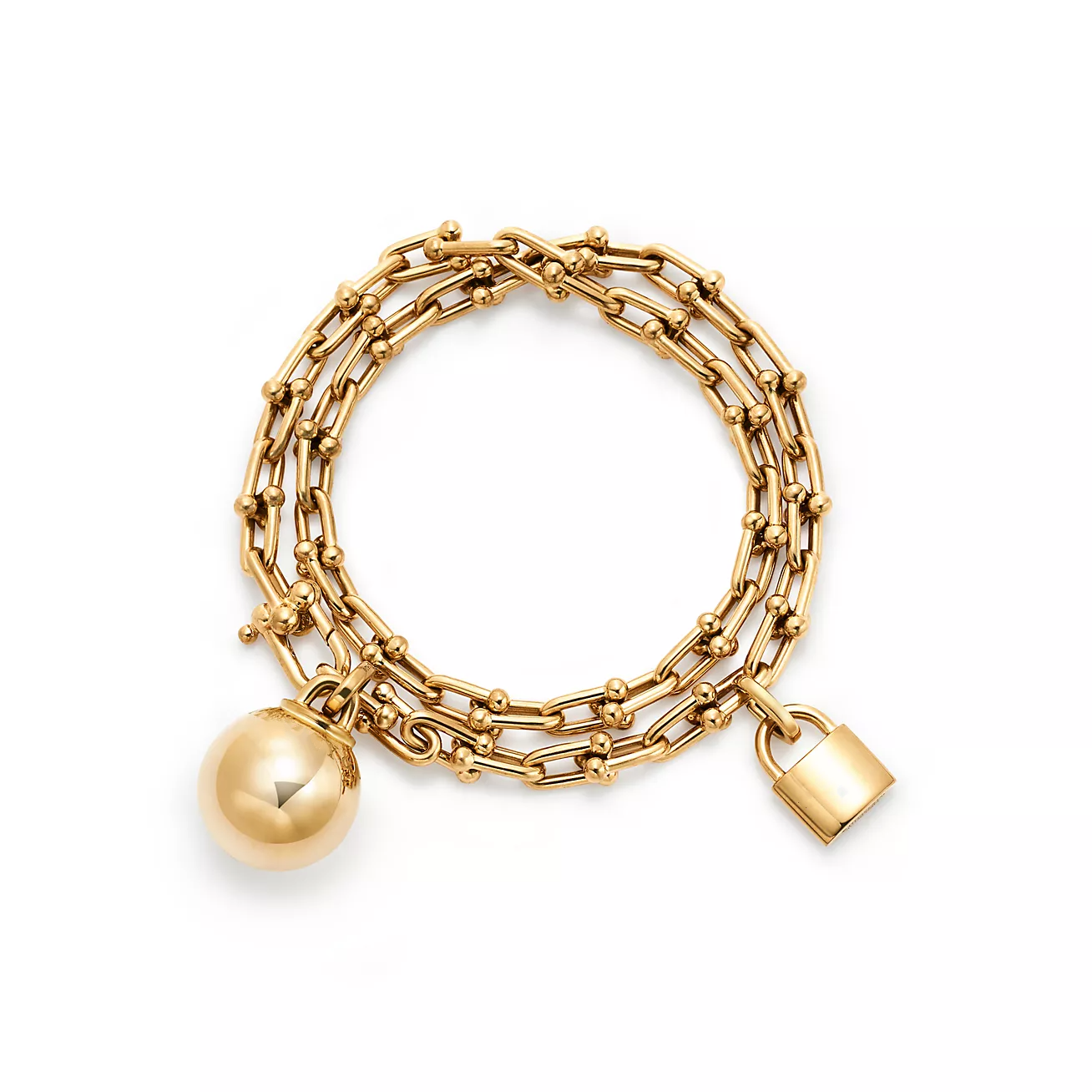 TIFFANY HARDWEAR SMALL WRAP GOLD BRACELET