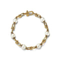 TIFFANY LINK BRACELET GOLD WITH FRESHWATER PEARLS