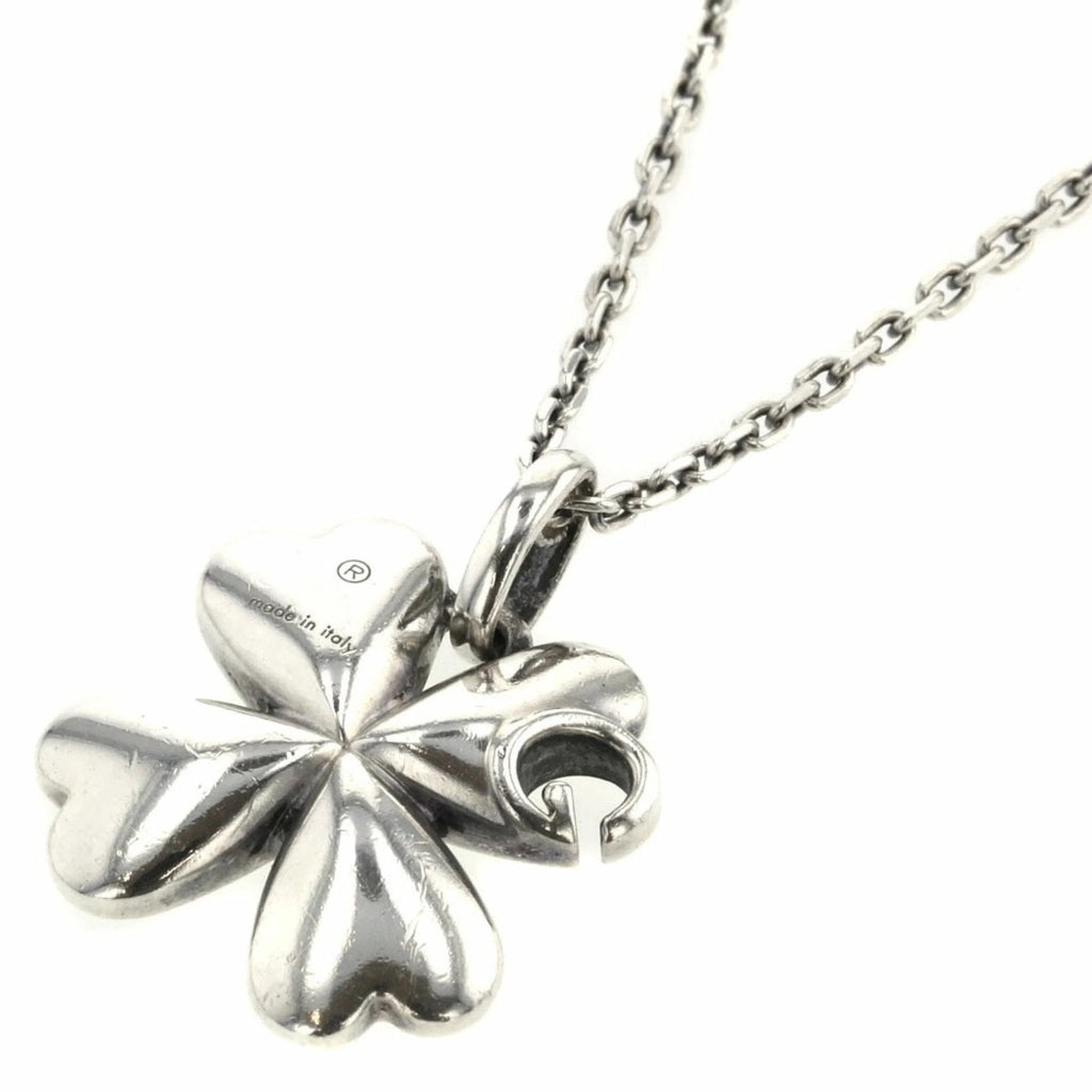 GUCCI SILVER CLOVER NECKLACE