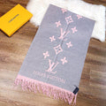 LOUIS VUITTON REYKJAVIK SCARF 180 CM IN DOPHIN GRAY MIX PINK CASHMERE 392868