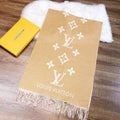 LOUIS VUITTON REYKJAVIK SCARF 180 CM IN TORTILLA BROWN CASHMERE 392871