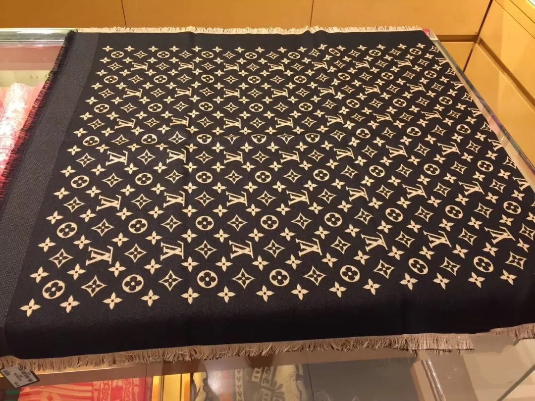 LOUIS VUITTON LV SCARF 200 CM IN WOOL MIX SILK 737209
