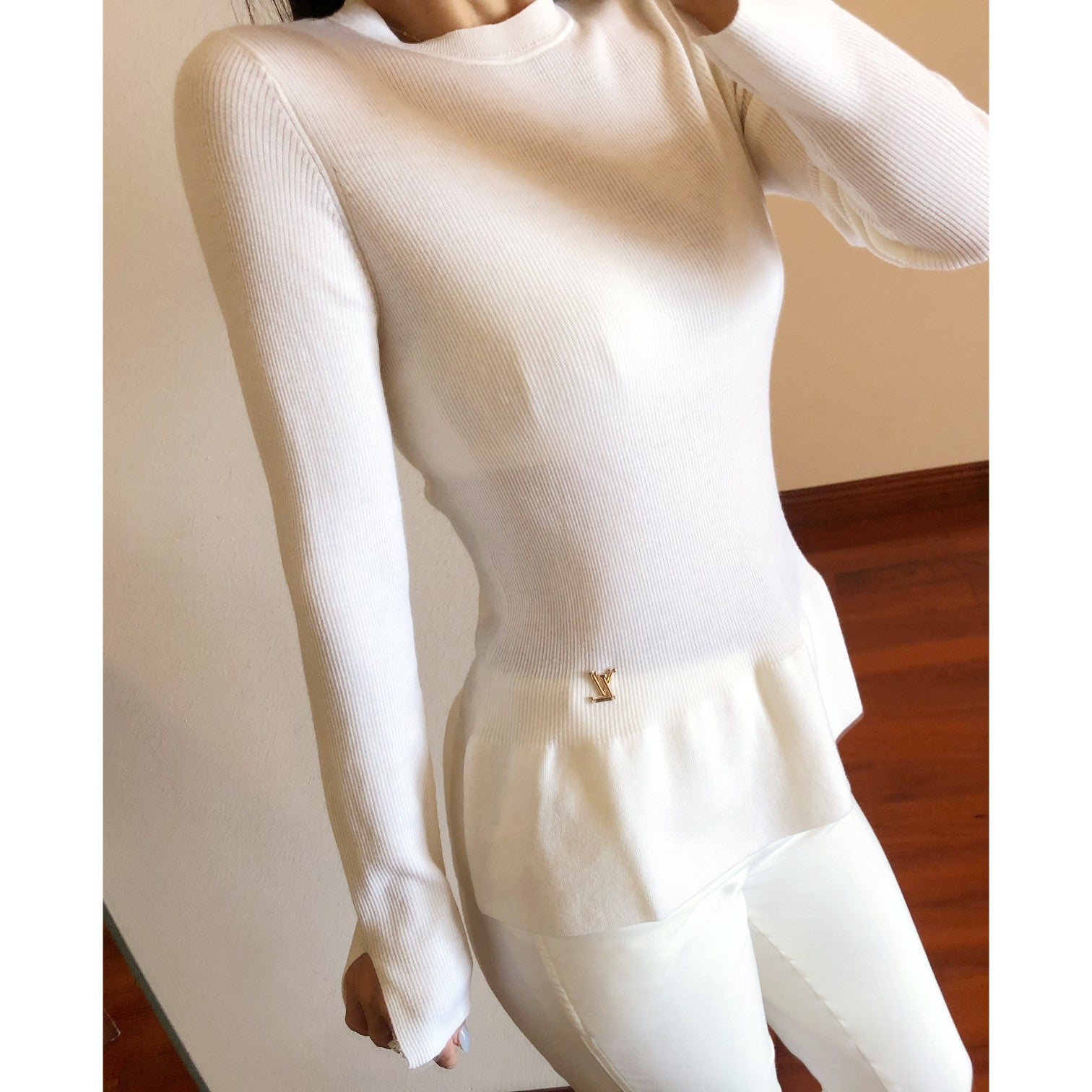 LOUIS VUITTON LV 25S CREW NECK RUFFLE PULLOVER 0081