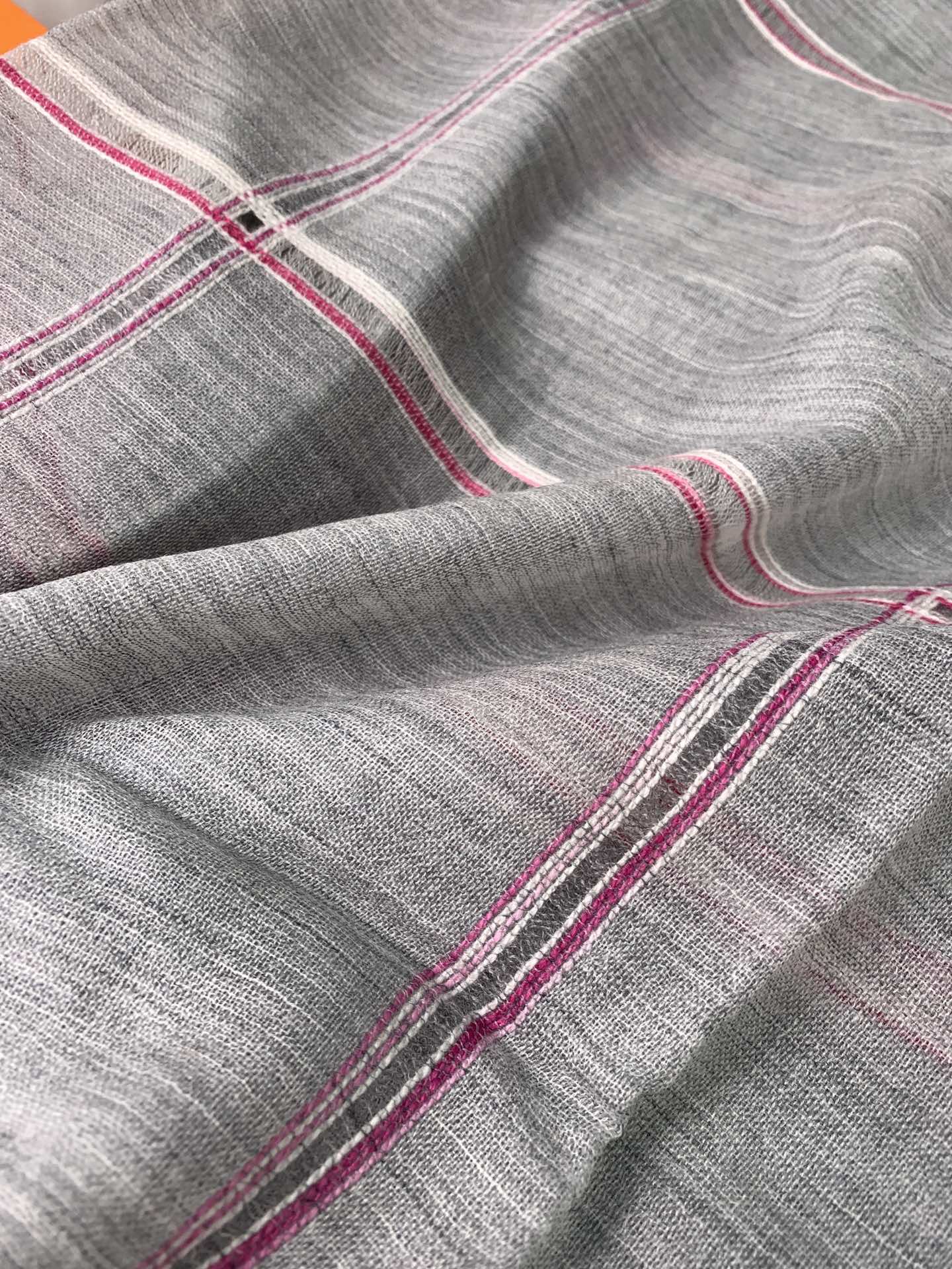 CHANEL SCARF 200 CM IN SMOKE GRAY CASHMERE 386537
