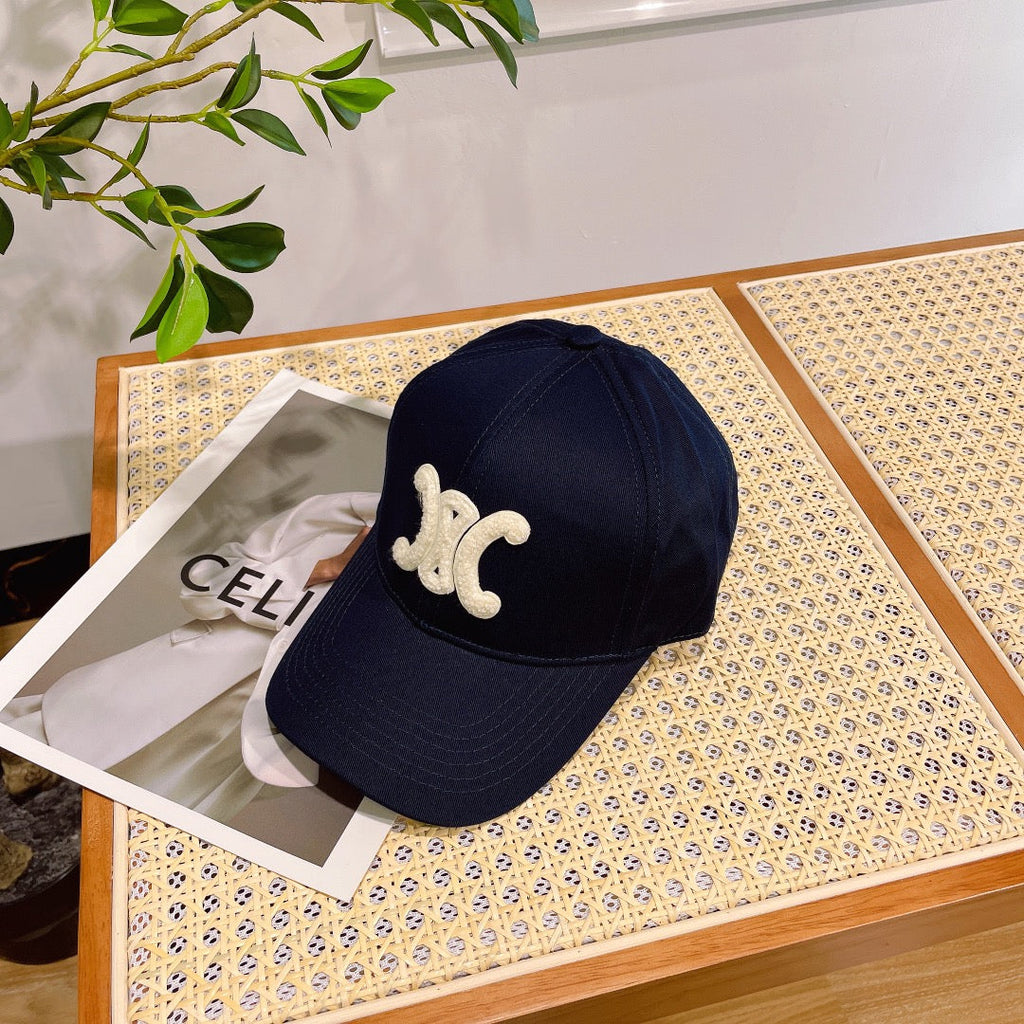 CELINE BASEBALL CAP MODEL 652273 IN DEEP NAVY FABRIC