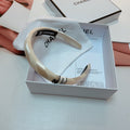 CHANEL TAN BEIGE SILK HAIRBAND 876967