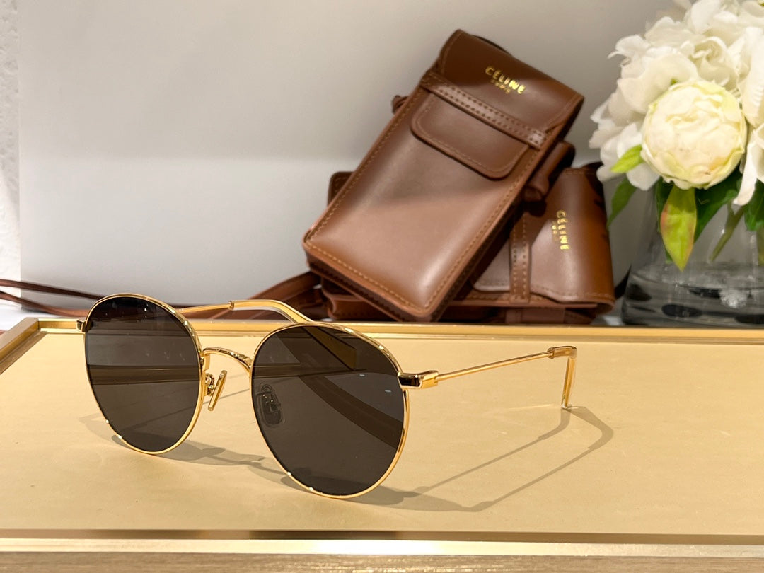 CELINE SUNGLASS CL40100 IN METAL MINERAL GLASS LENSES
