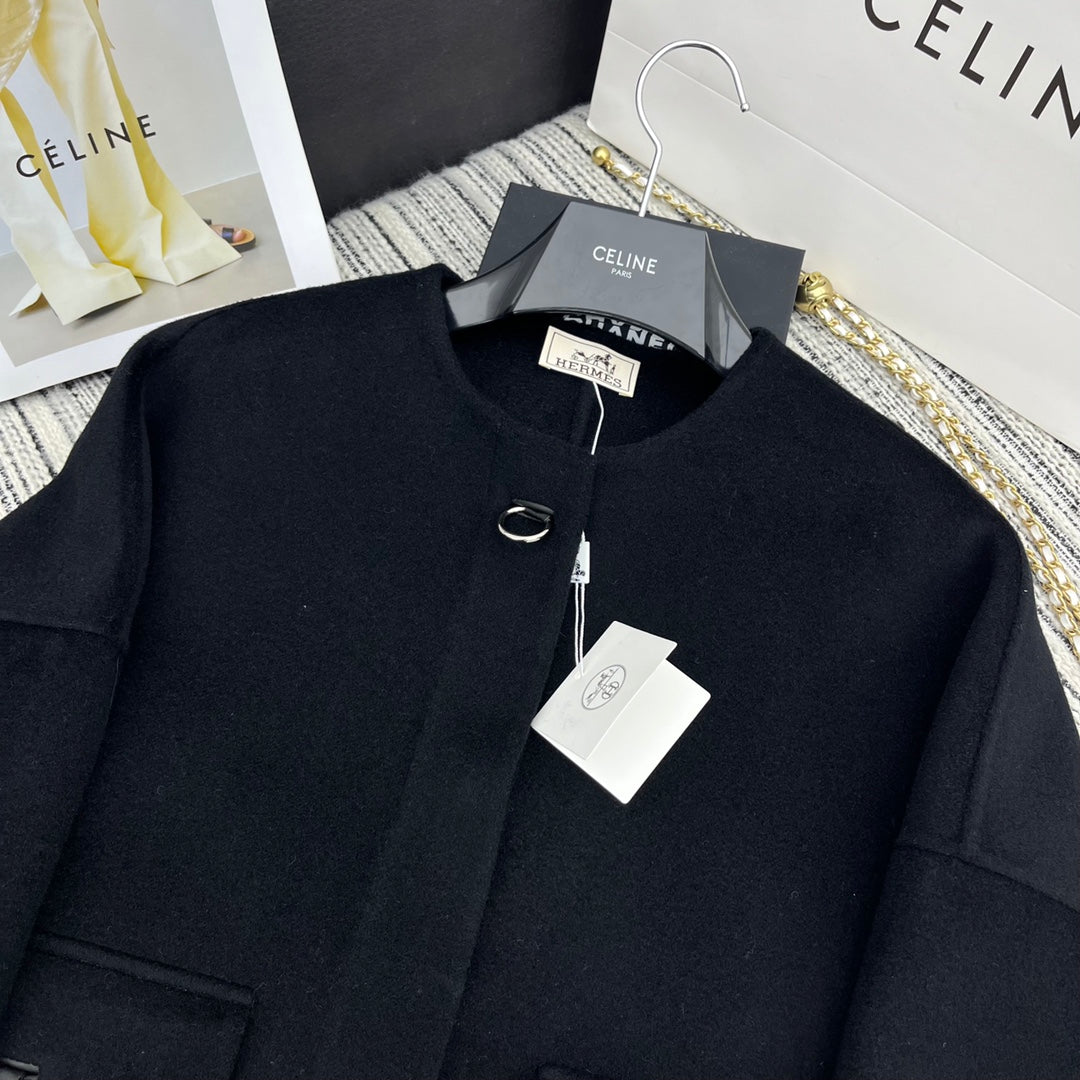 HERMES 25S SHORT REVERSIBLE CASERE COAT 254