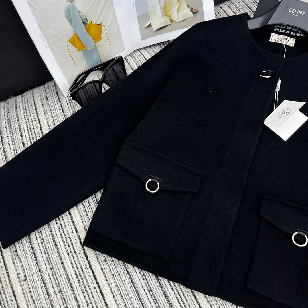 HERMES 25S SHORT REVERSIBLE CASERE COAT 254