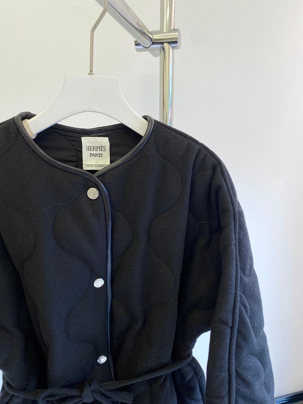 HERMES HERMES 25S REVERSIBLE SHORT COTTON COAT 129