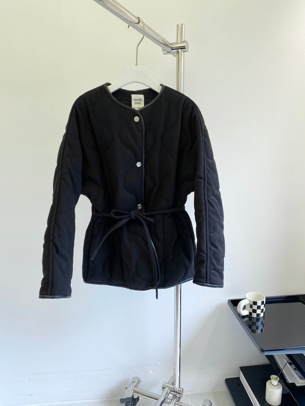 HERMES HERMES 25S REVERSIBLE SHORT COTTON COAT 129