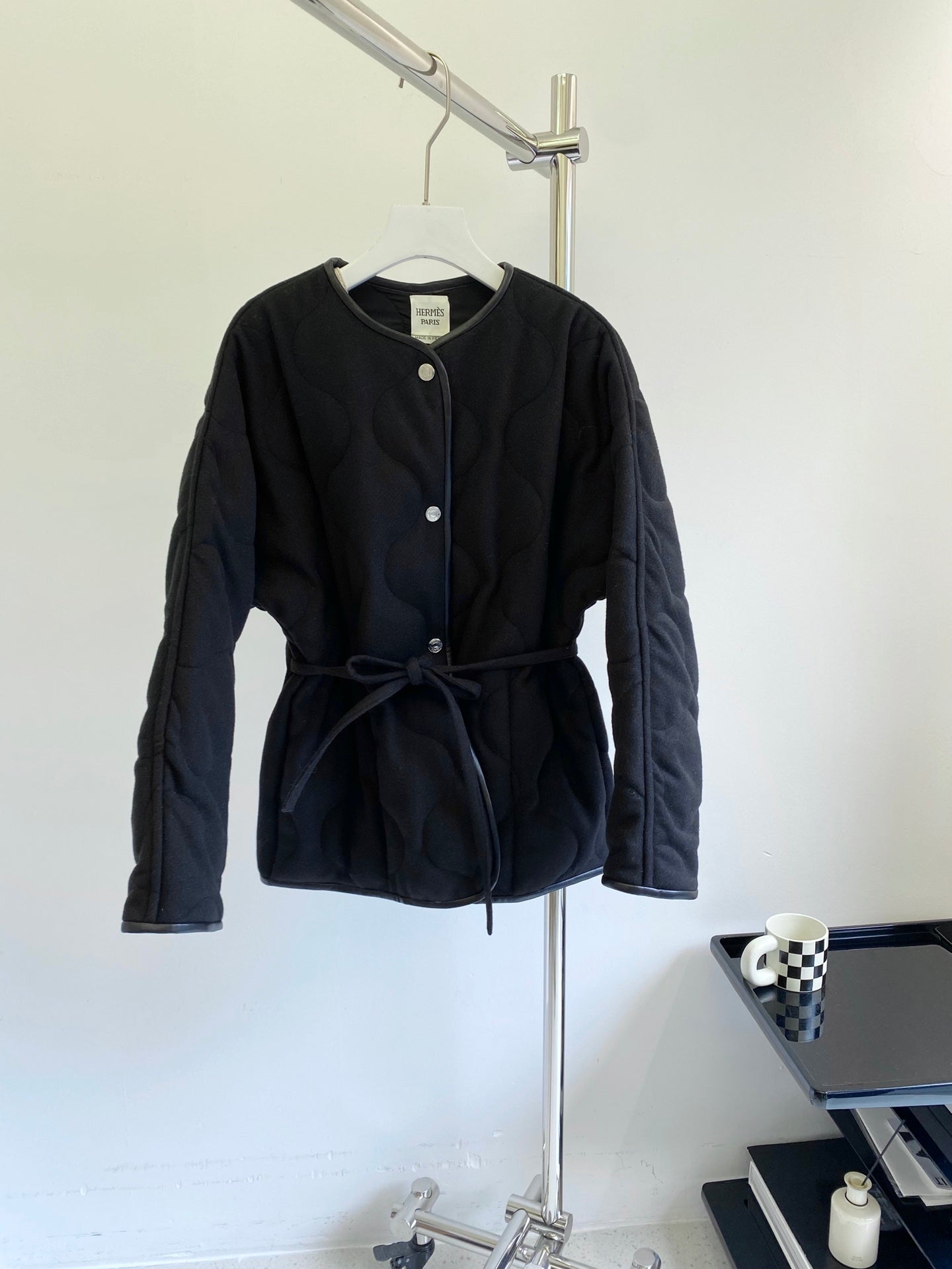 HERMES HERMES 25S REVERSIBLE SHORT COTTON COAT 129