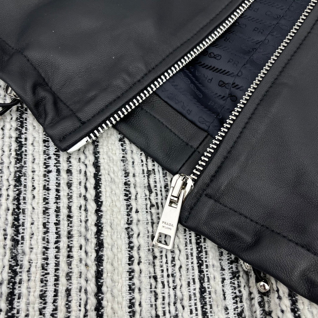 PRADA 25S SHEARLING HOODED JACKET 336