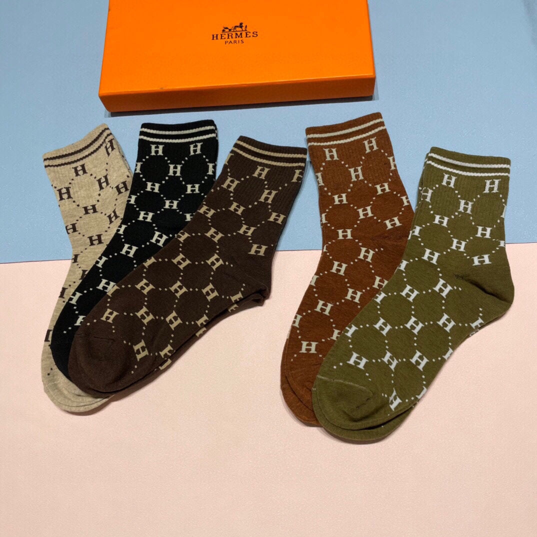 HERMES LOW-CUT SOCKS 409527 (1 BOX)