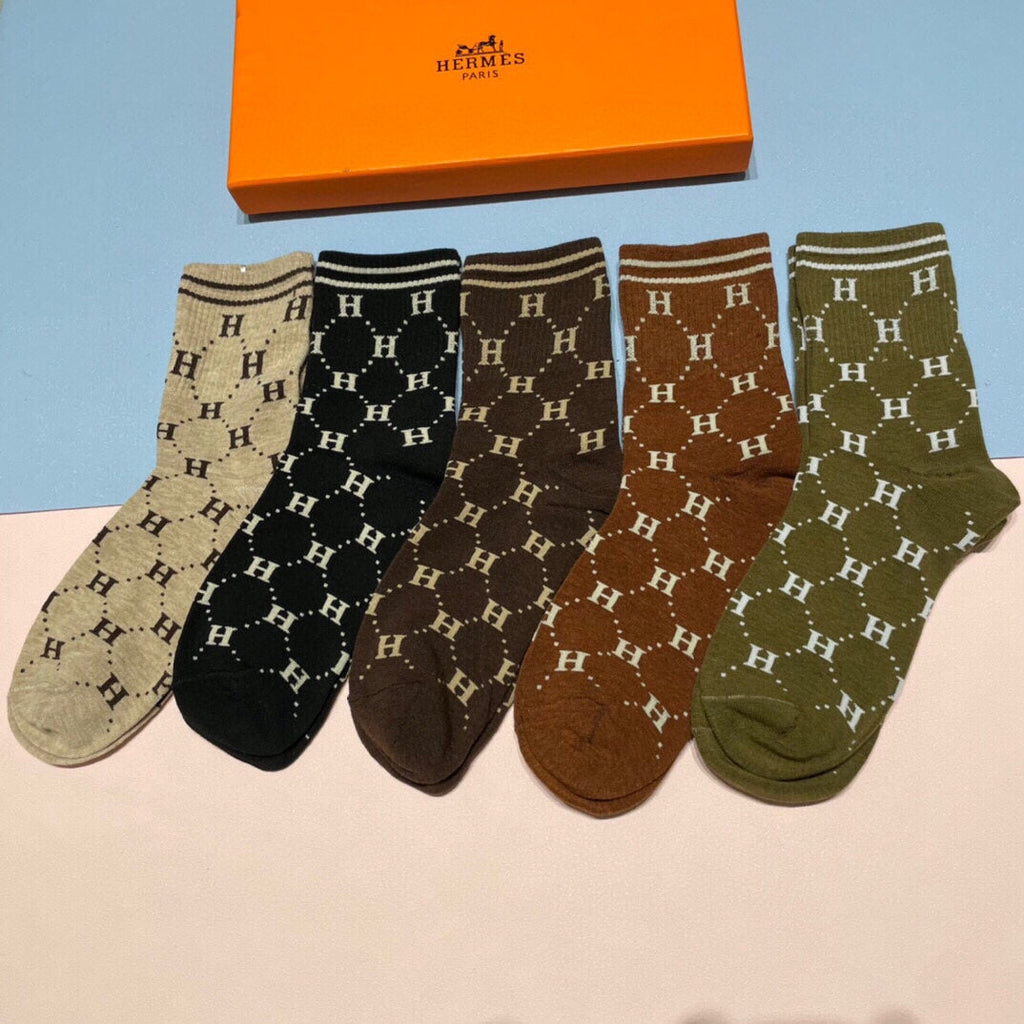 HERMES LOW-CUT SOCKS 409527 (1 BOX)