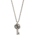 GUCCI SILVER DOUBLE G KEY NECKLACE