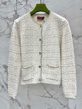 GUCCI Gucci 2025 Cardigan Cream White Wool