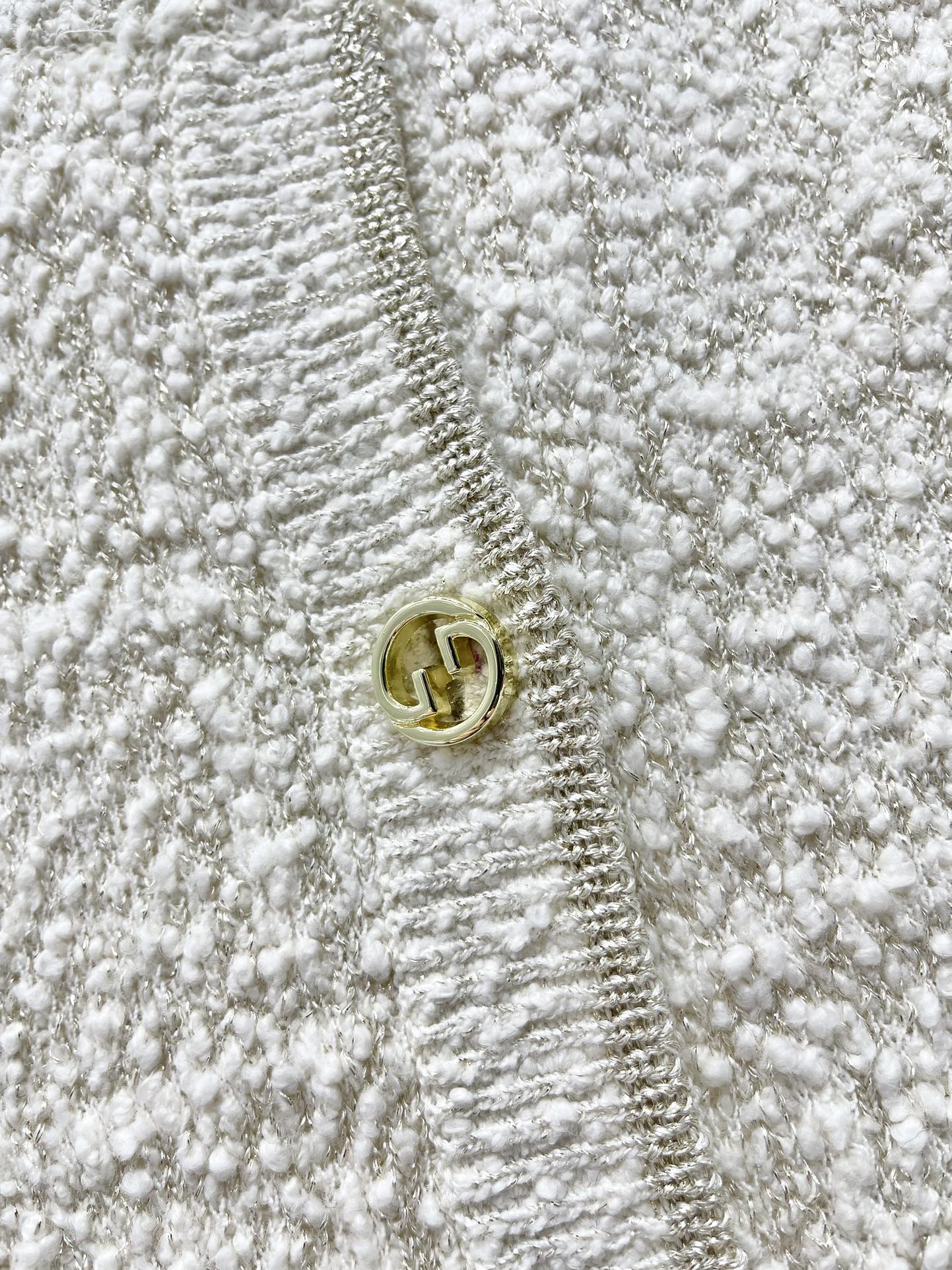 GUCCI Gucci 2025 Cardigan Cream White Wool