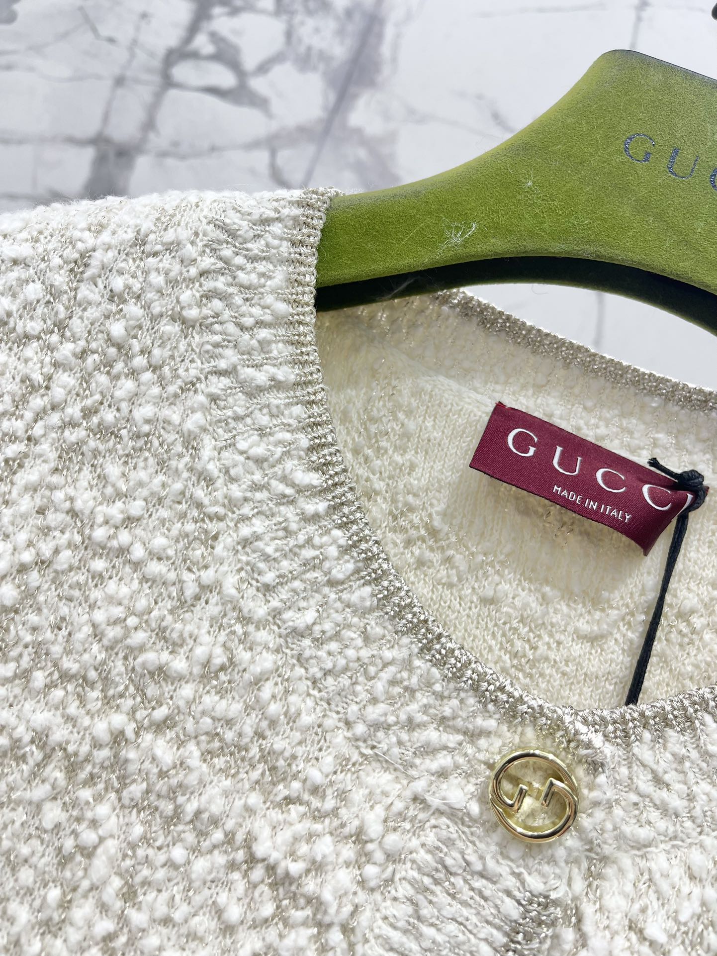 GUCCI Gucci 2025 Cardigan Cream White Wool