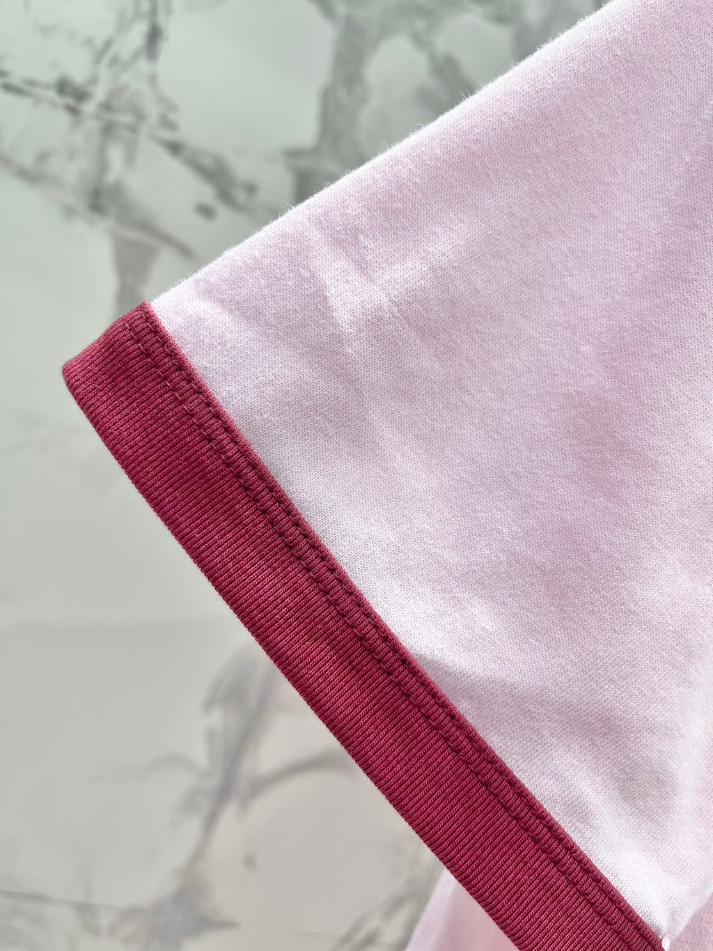 GUCCI Gucci Embroidered Short Sleeves T-shirt Pink Cotton
