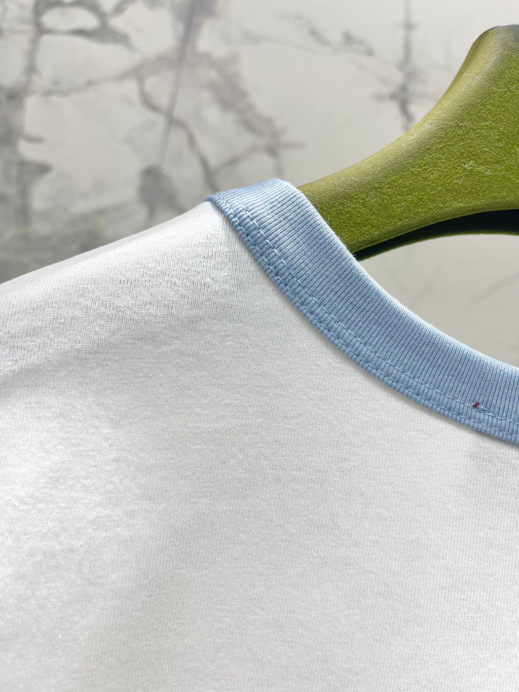 GUCCI Gucci Embroidered Short Sleeves T-shirt White Blue Cotton