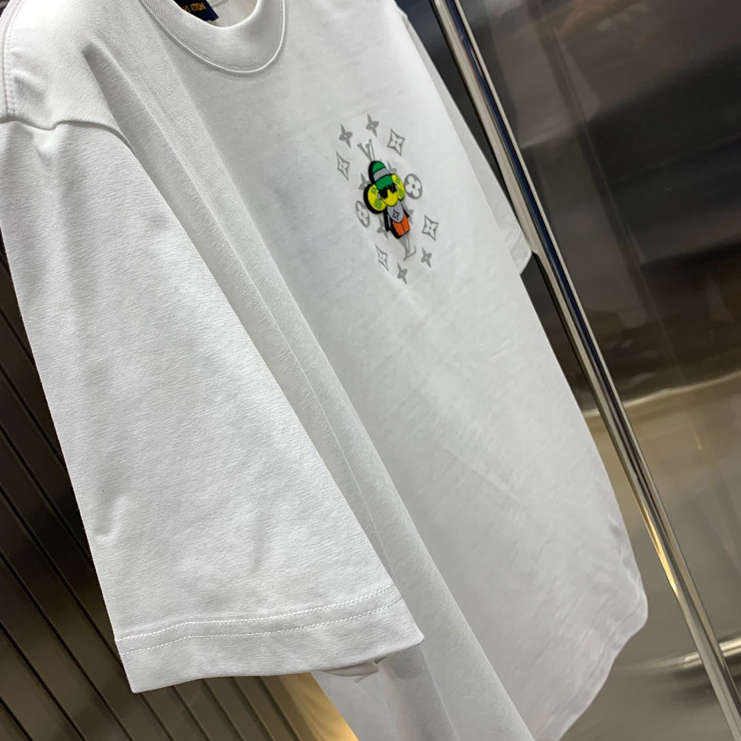 LOUIS VUITTON LV T-SHIRT IN WHITE COTTON 239497