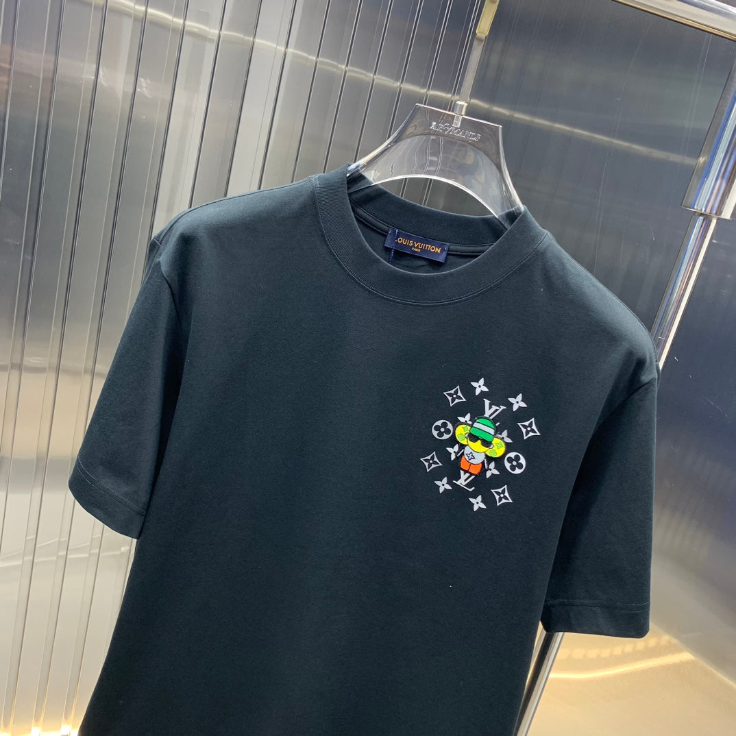 LOUIS VUITTON LV T-SHIRT IN BLACK COTTON 239496