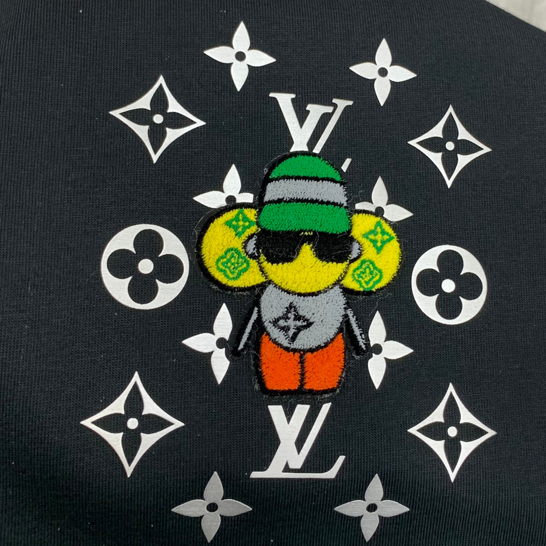 LOUIS VUITTON LV T-SHIRT IN BLACK COTTON 239496