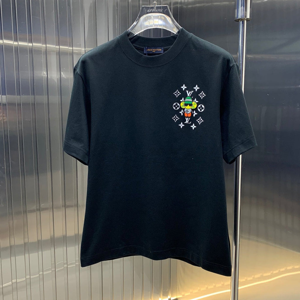LOUIS VUITTON LV T-SHIRT IN BLACK COTTON 239496