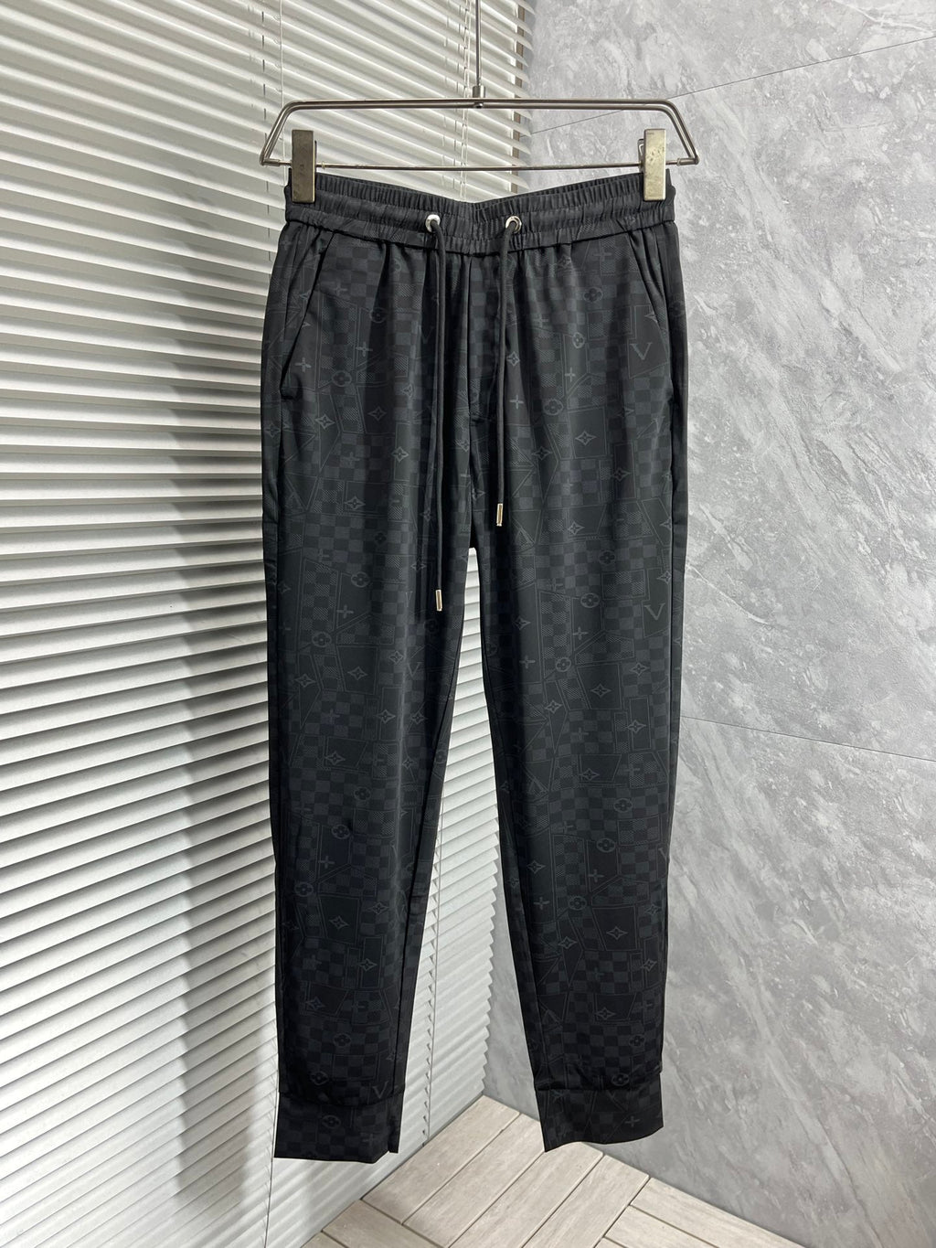 LOUIS VUITTON LV BLACK MONOGRAM TROUSERS 239491