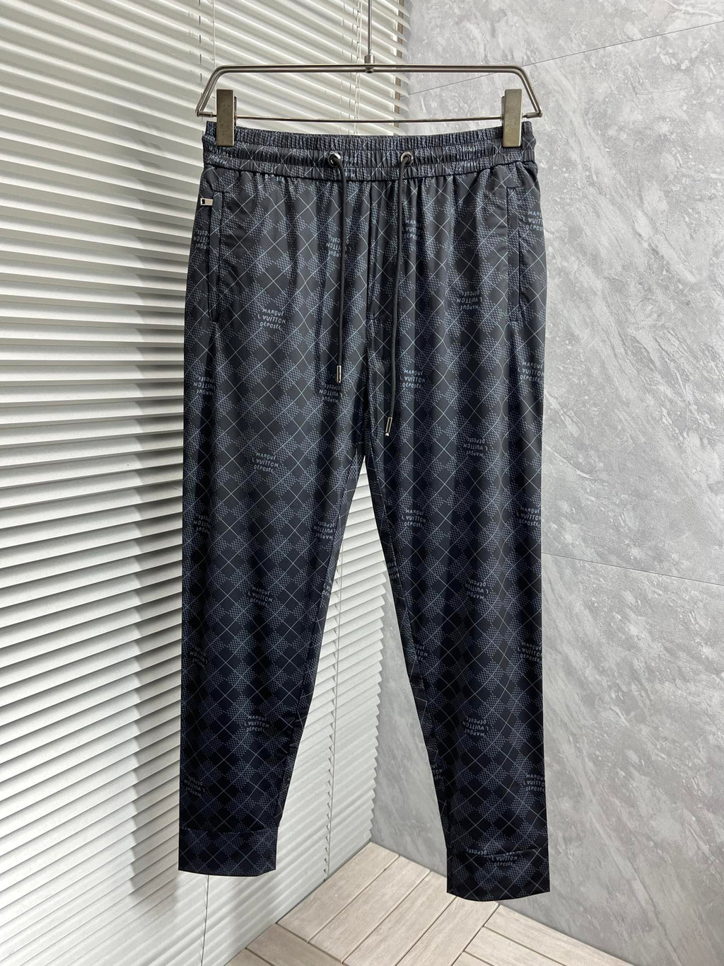 LOUIS VUITTON LV BLACK MONOGRAM TROUSERS 239489