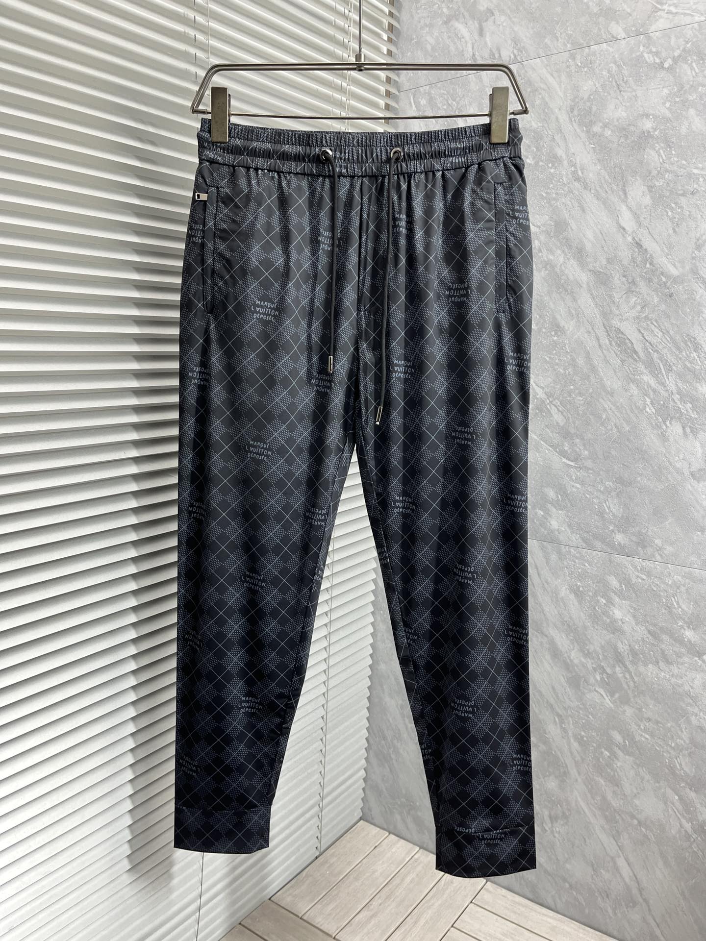 LOUIS VUITTON LV BLACK MONOGRAM TROUSERS 239489