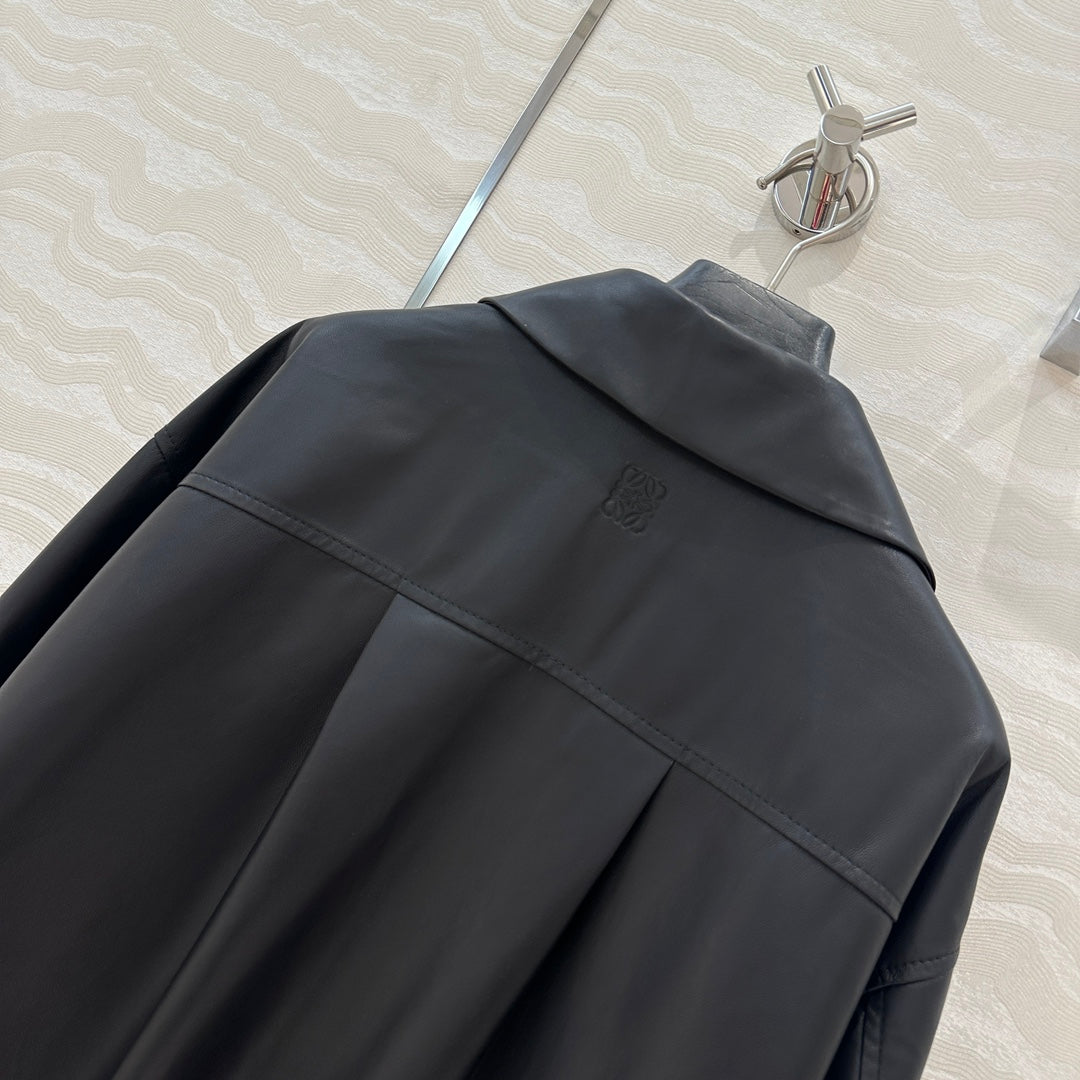 Loewe Shirt Jacket Black Lambskin