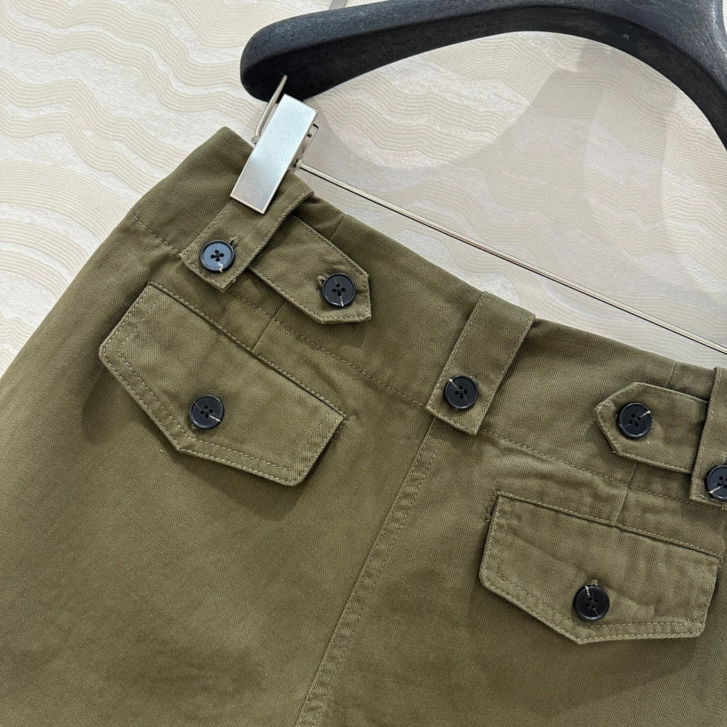 PRADA FASHION MOSS GREEN SHORTS 263938