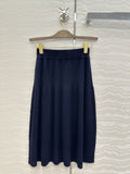 LP NAVY BLUE KNIT MIDI SKIRT