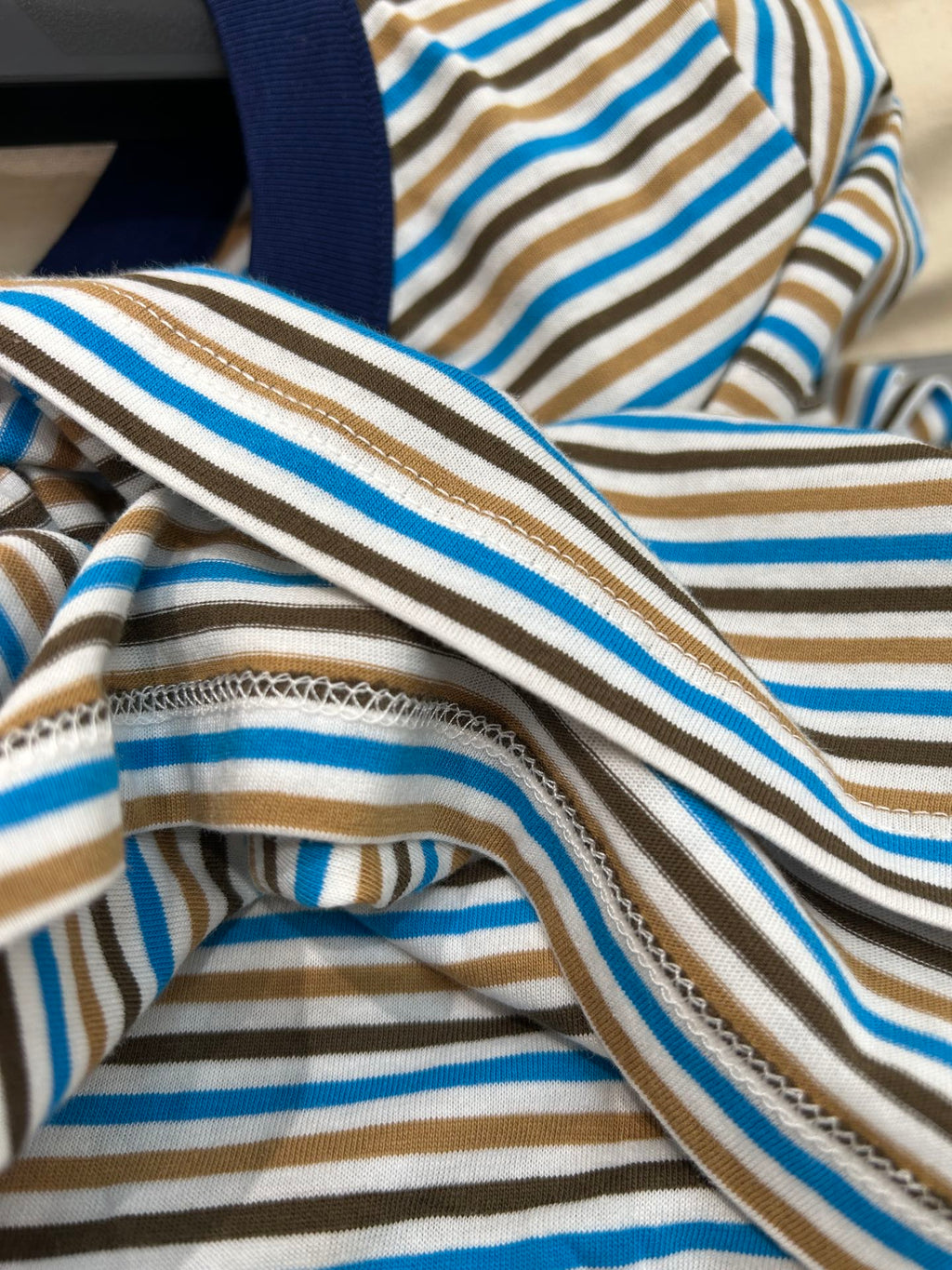 PRADA STRIPED CREW NECK TEE 25S IN COTTON 266080