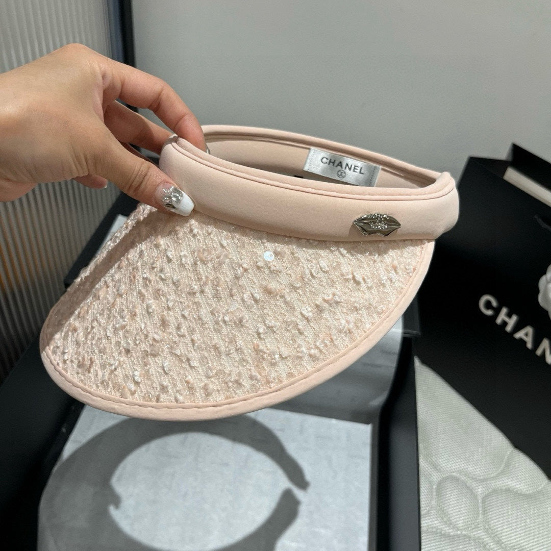 CHANEL SUN HAT MODEL PINK WITH SEQUINS 673926