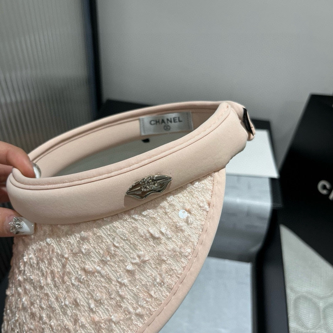 CHANEL SUN HAT MODEL PINK WITH SEQUINS 673926