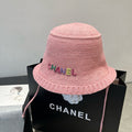 CHANEL WOVEN BUCKET HAT PINK 674000